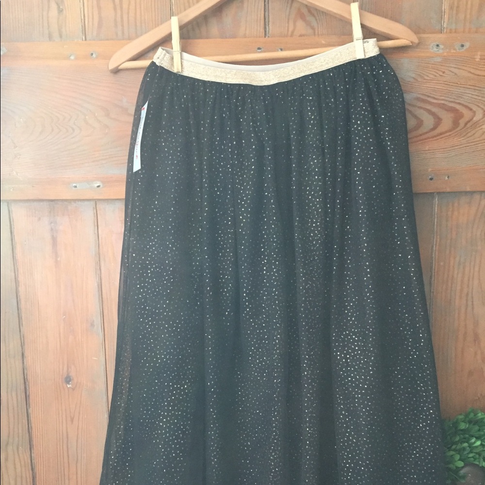 COPY - Cat & Jack Black Sparkle Toile Skirt.